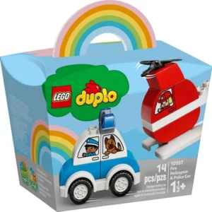 LEGO Duplo 10957 Brandweerhelikopter en politiewagen